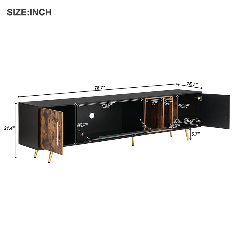 TV Stand Glass Door Cabinet Showcase