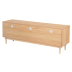 Rattan TV Stand Storage Drawer Shelves 64"