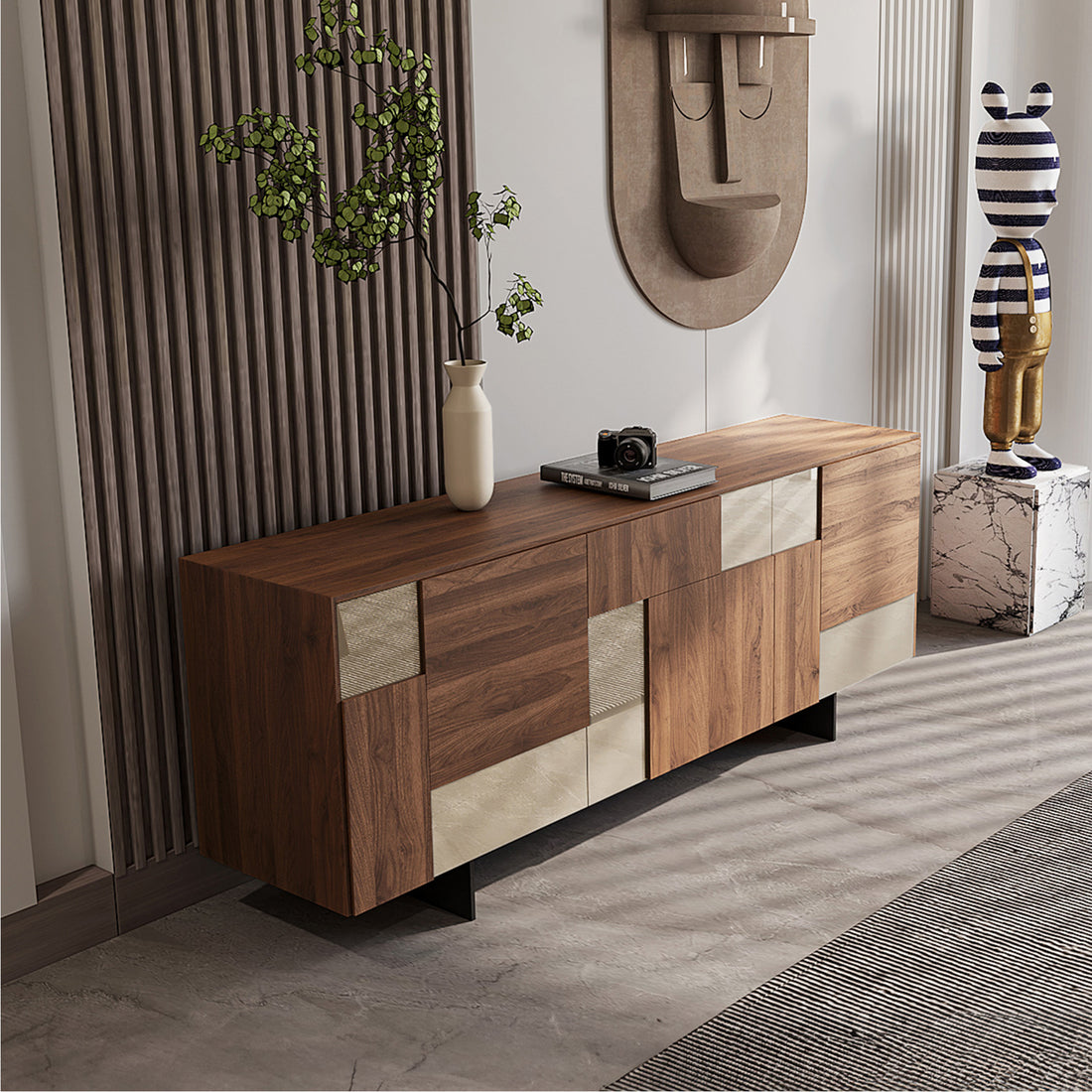 Modern Elegant Long Sideboard Buffet Cabinet