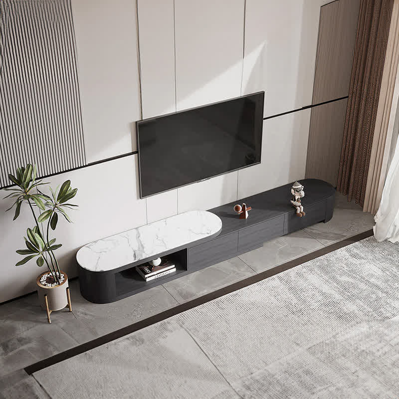 Stretchable Sintered Stone Wood TV Stand