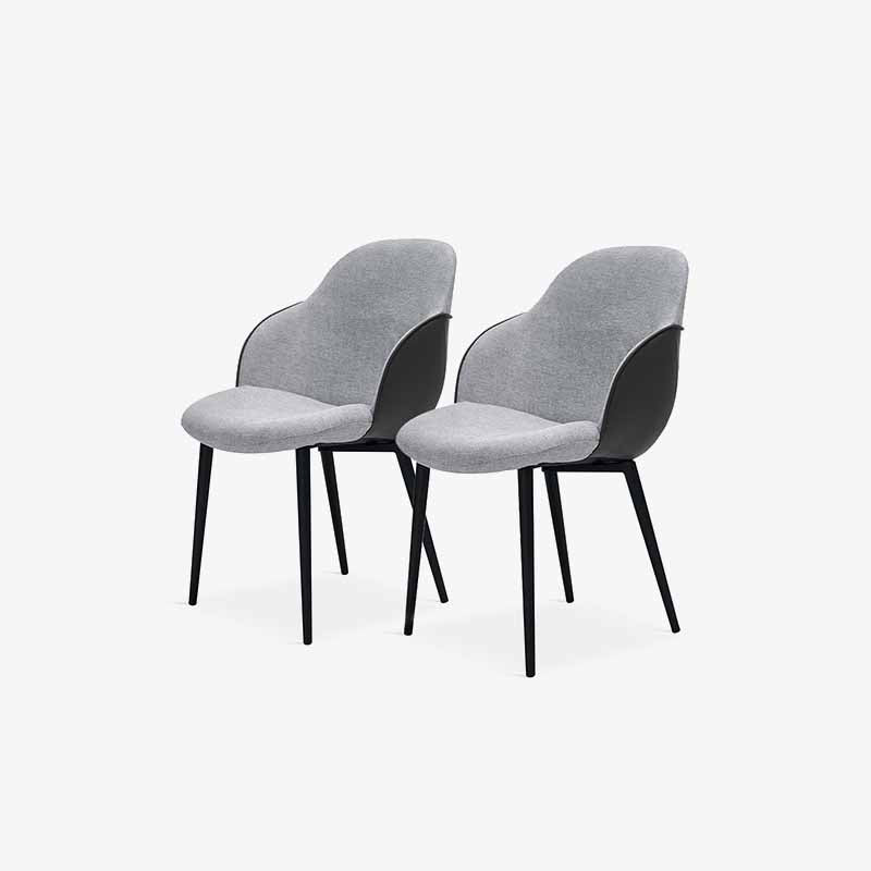 2x Cotton Linen Fabric Lips Dining Chairs