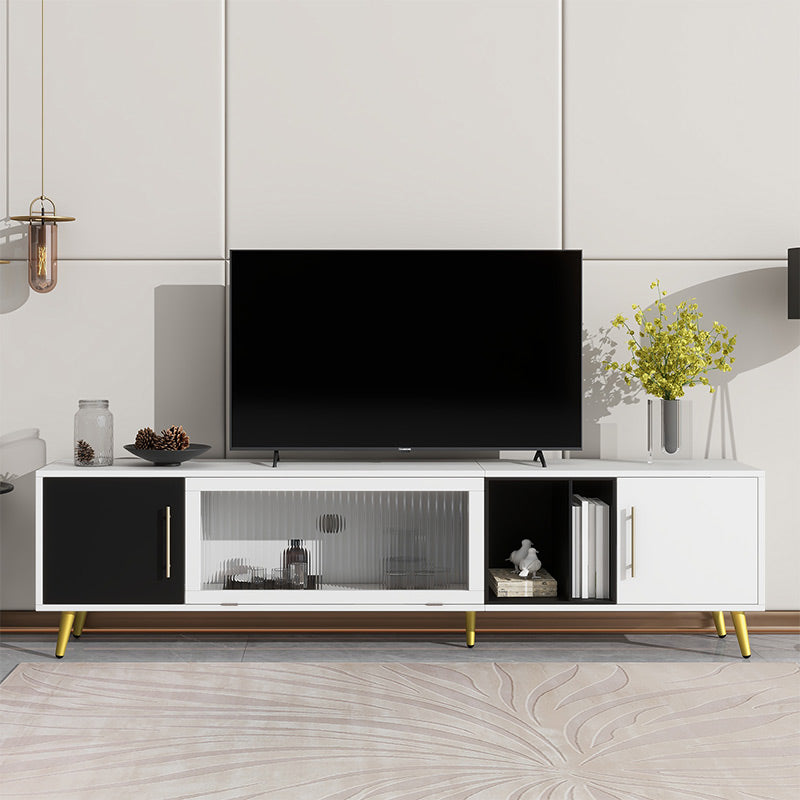 TV Stand Glass Door Cabinet Showcase