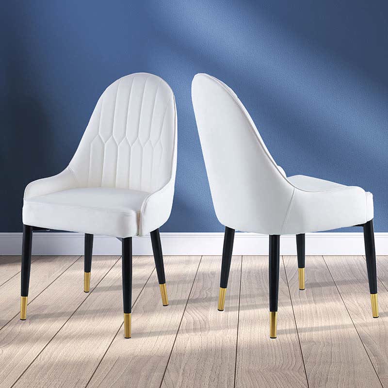 2x Leatherette Dining Chairs Accent Chair