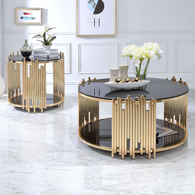 Tanquin End Table Round Coffee Table