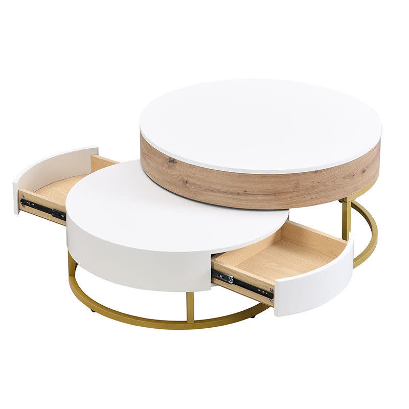 Round Lift-top Nesting Coffee Tables