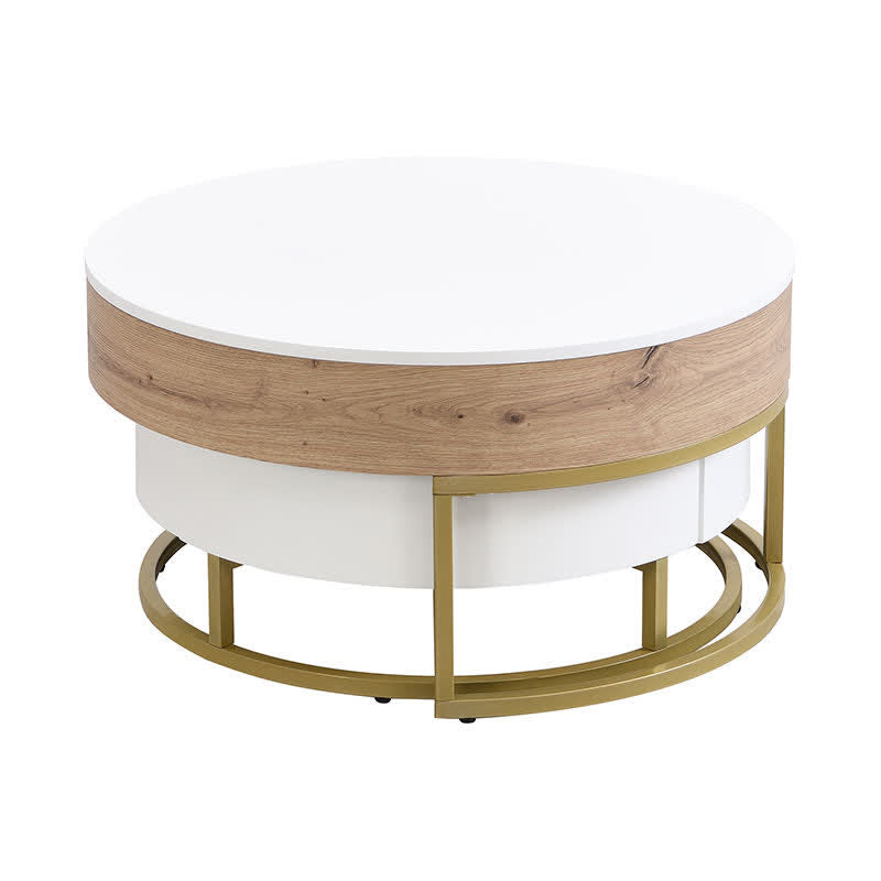 Round Lift-top Nesting Coffee Tables