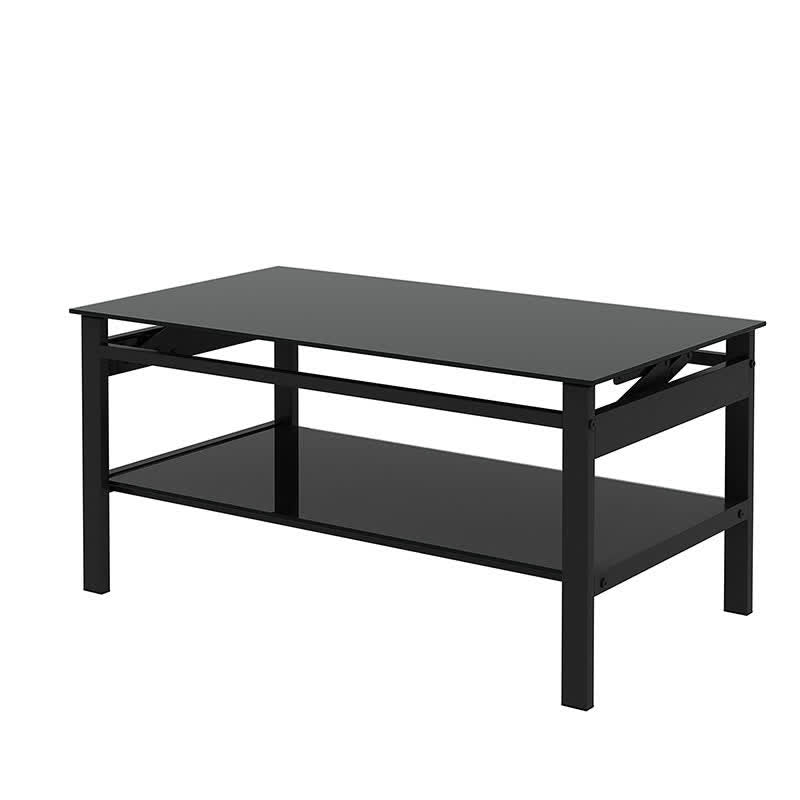 Glass Lift Top Coffee Table Black