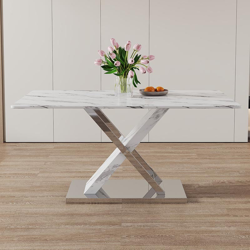 Kitchen Glass Dining Table Office Desk