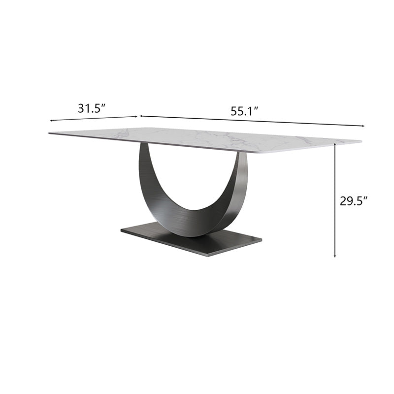 Kitchen Dining Room Table Crescent-Shaped