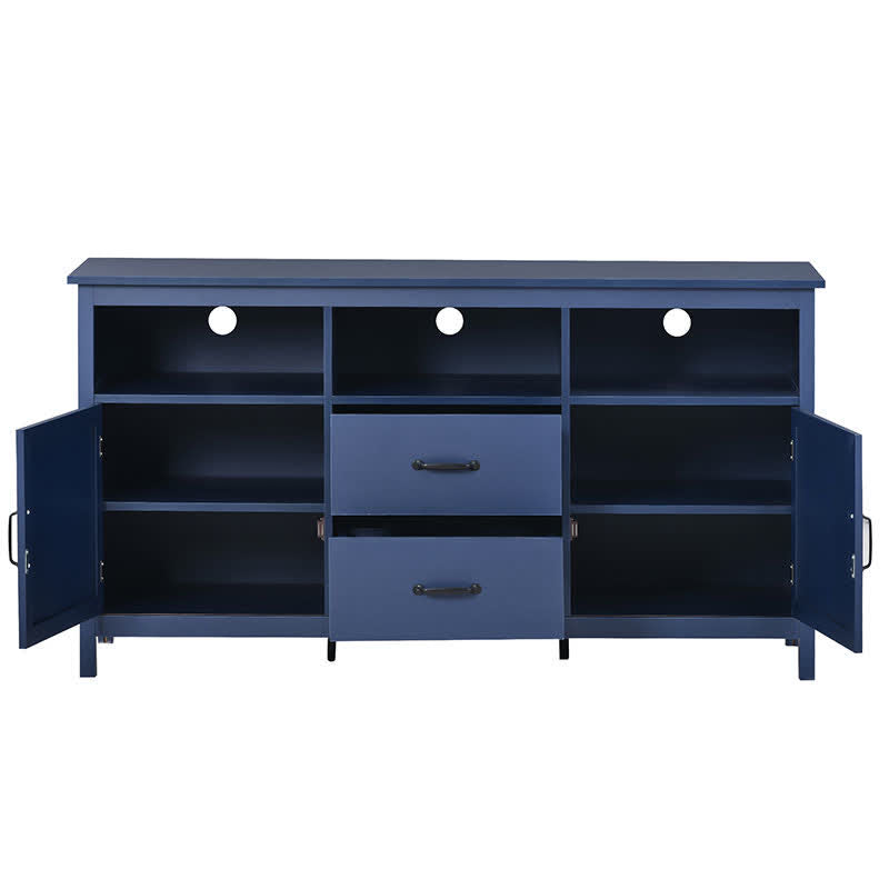 Drawers Cabinet TV Stand Navy Blue