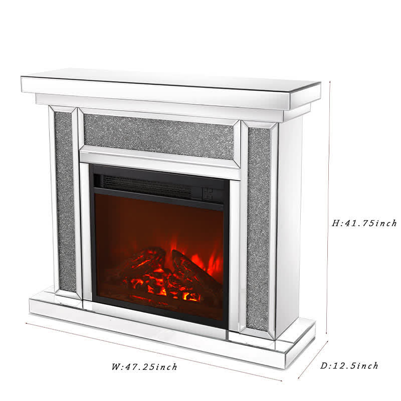 Mirror Mantelpiece Electric Fireplace Mantel Heater