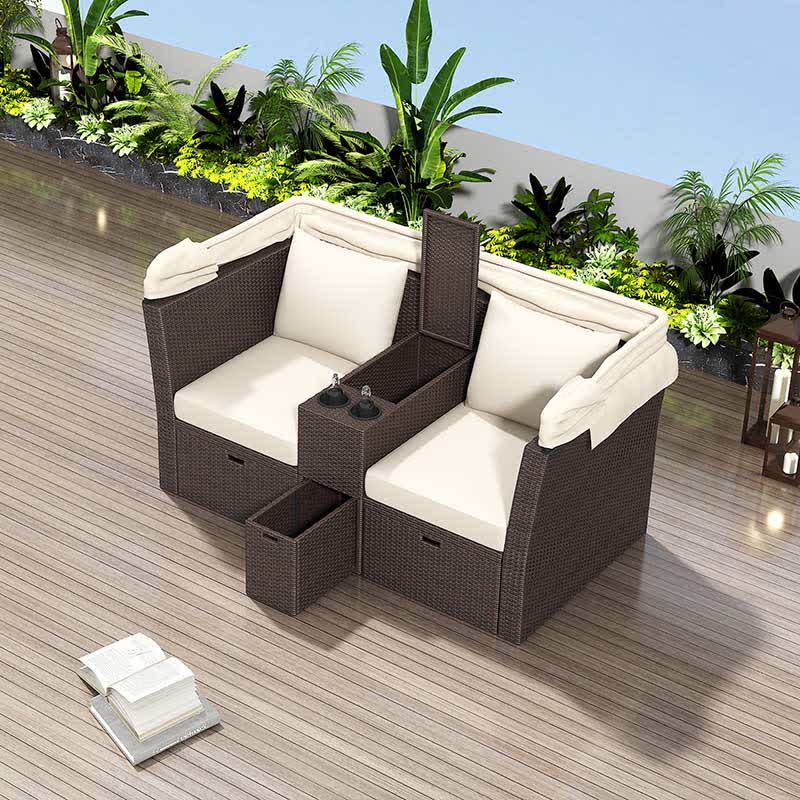 Outdoor Patio Daybed Loveseat Sofa Set