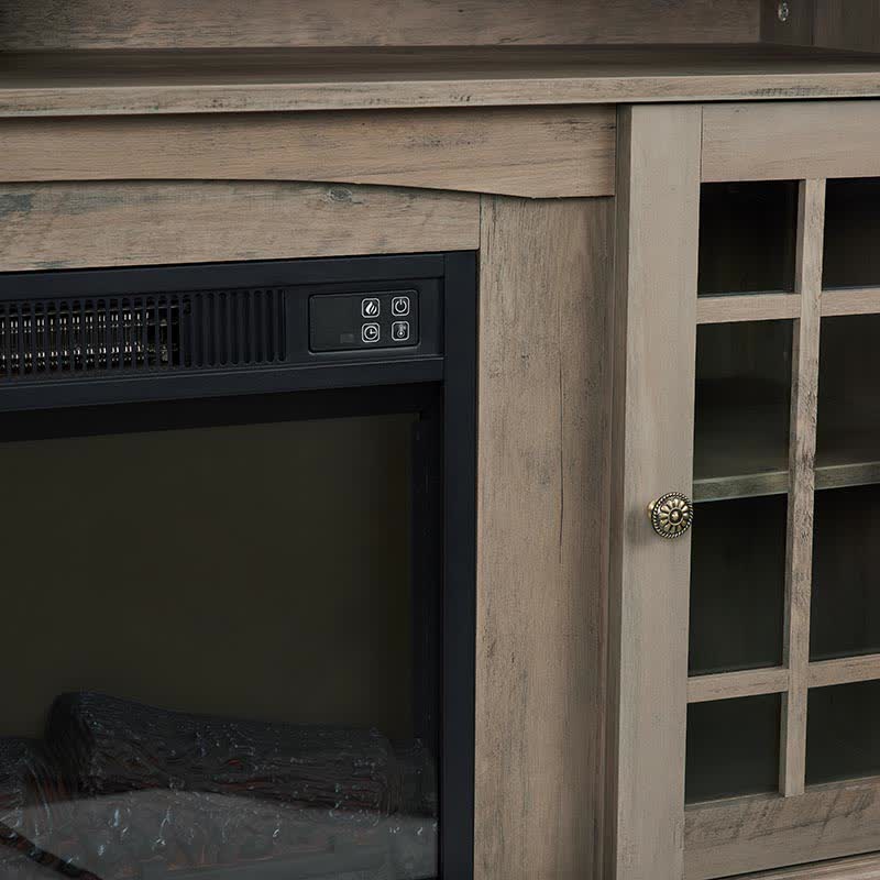 58" TV Stand Entertainment Console 23" Fireplace