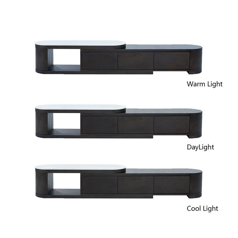 Stretchable Sintered Stone Wood TV Stand