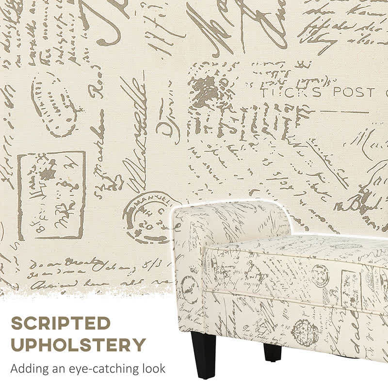 Entryway Ottoman Stool Linen Armed Bench