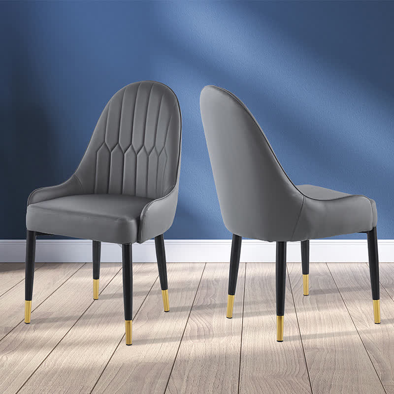 2x Leatherette Dining Chairs Accent Chair