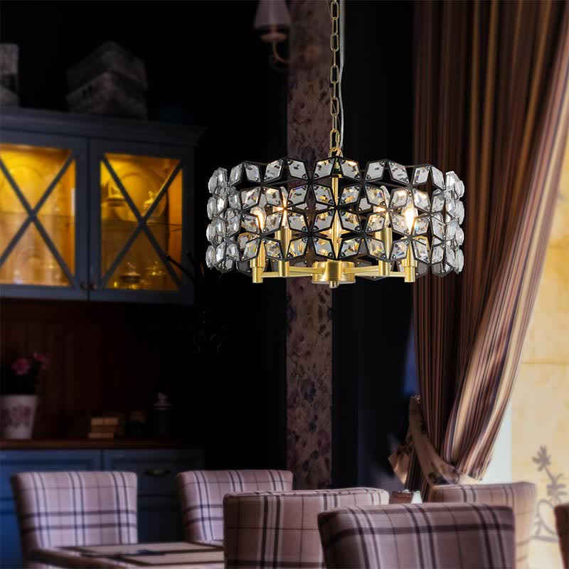 Modern Crystal Chandelier Round Cristal Lamp