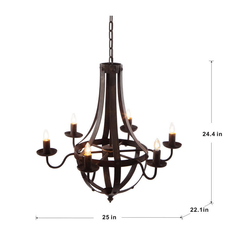 Metal Chandelier Hanging Light Fixture