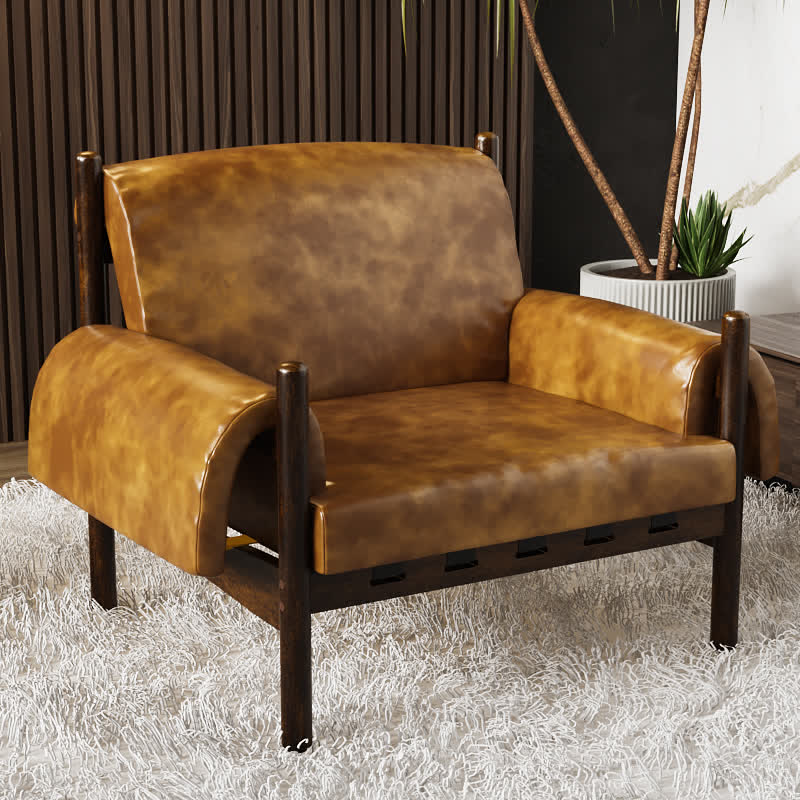 Accent chair discount for leather couch