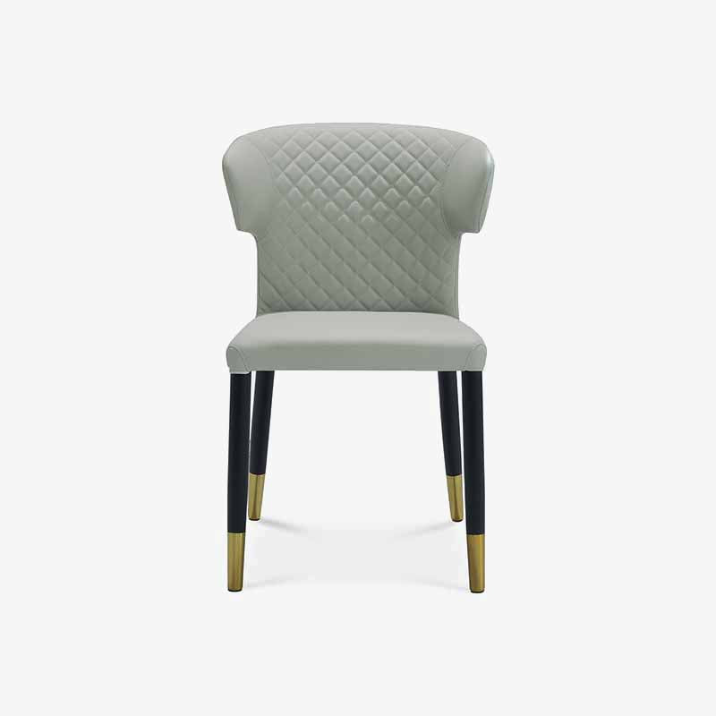 2x Minimalist Microfiber Leather Dining Chairs